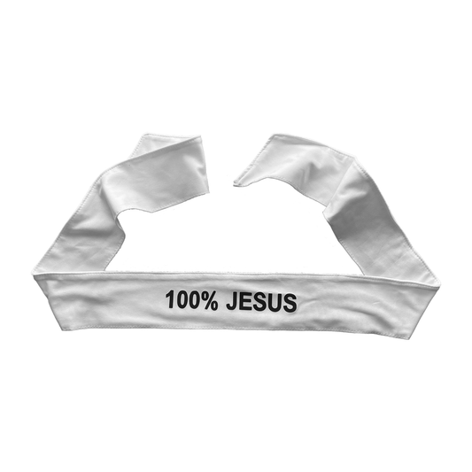 100% JESUS TIE-BACK HEADBAND